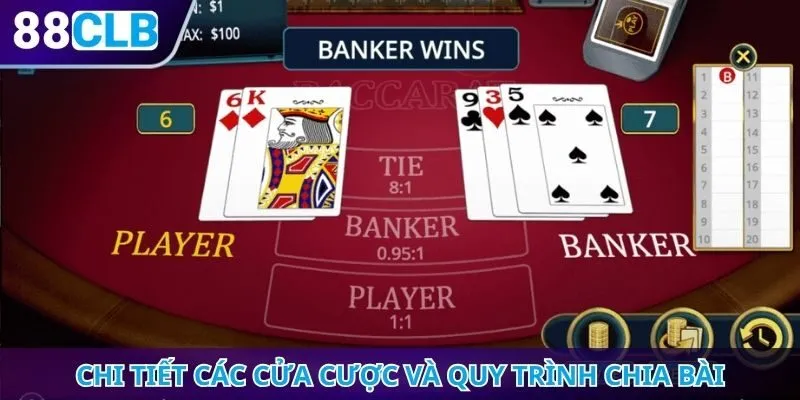Chi tiết các cửa cược và quy trình chia bài