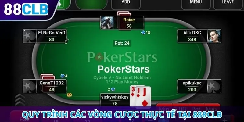 Quy trình các vòng cược thực tế tại 888CLB