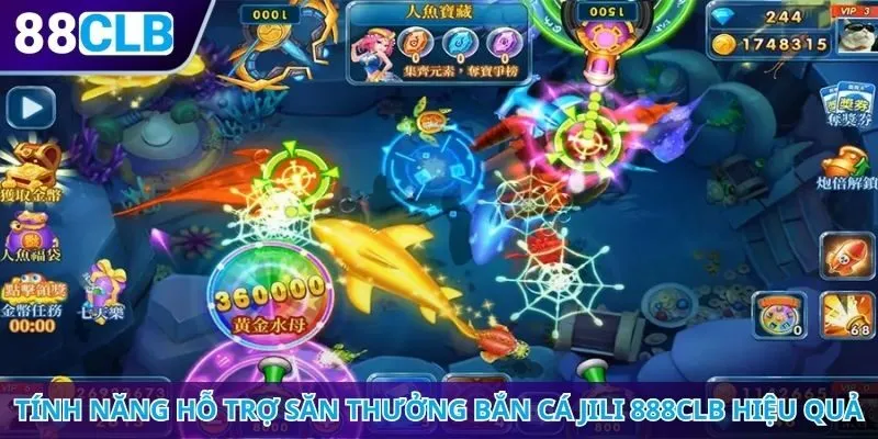 Tính năng hỗ trợ săn thưởng bắn cá JILI 888CLB hiệu quả